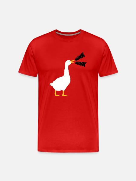 Honk Honk Goose - Men's Premium Organic T-Shirt - red