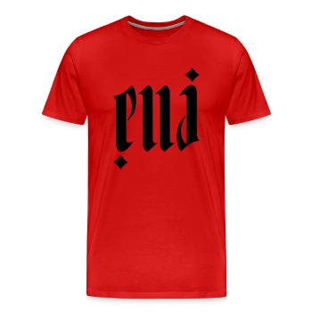 Elli Ambigram - Men's Premium Organic T-Shirt - red - Front - Damien (186cm)