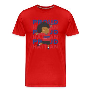 Haiti Haitian Haiti Pride Flag I Gift - Men's Premium Organic T-Shirt - red - Front - Damien (186cm)