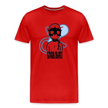 Bébé-Deux - T-shirt bio Premium Homme - rouge - Devant - Damien (186cm)
