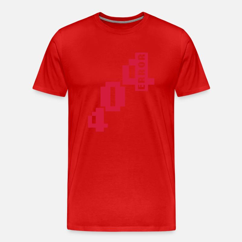 Error 404 Connection Problem - Men's Premium Organic T-Shirt - red