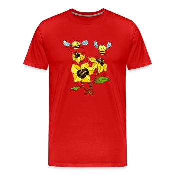 Insectes - T-shirt bio Premium Homme - rouge - Devant - Damien (186cm)