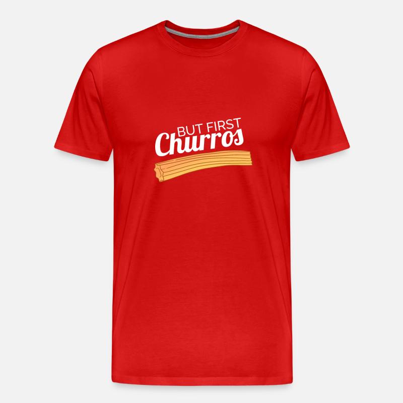 Churro Geschenk Mexico Essen - Männer Premium Bio T-Shirt - Rot