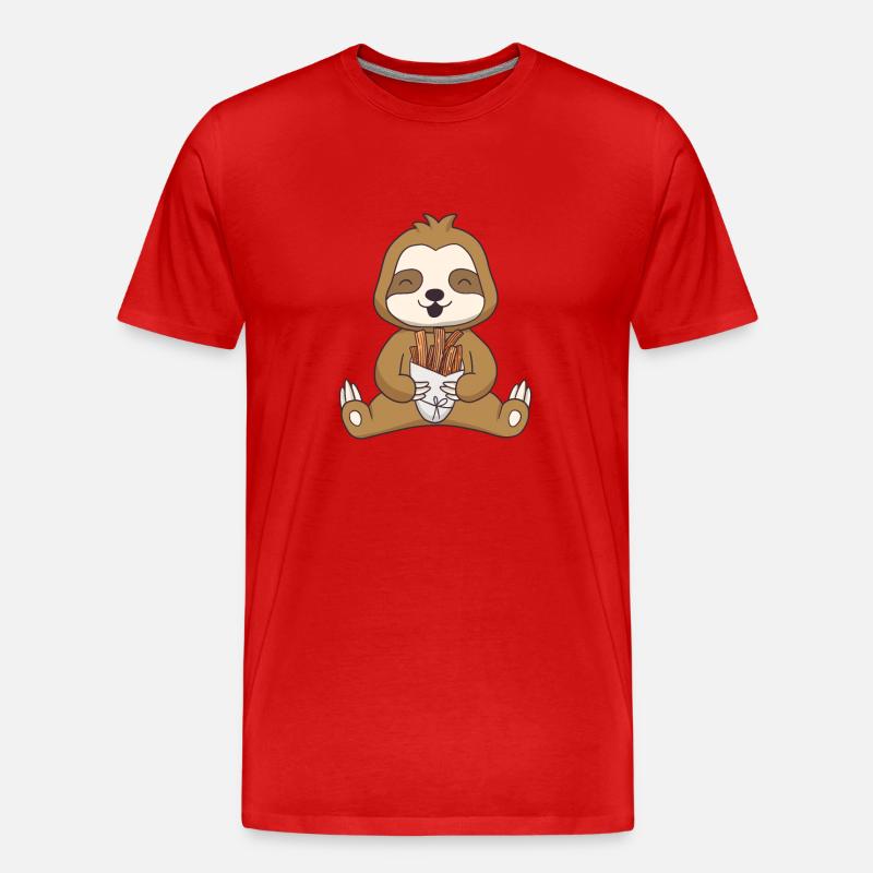Churro Geschenk Mexico Essen - Männer Premium Bio T-Shirt - Rot