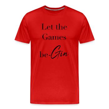 Be-Gin - Männer Premium Bio T-Shirt - Rot - Vorne - Damien (186cm)