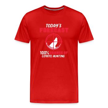 Chasse au coyote Coyote Hunter Coyote - T-shirt bio Premium Homme - rouge - Devant - Damien (186cm)