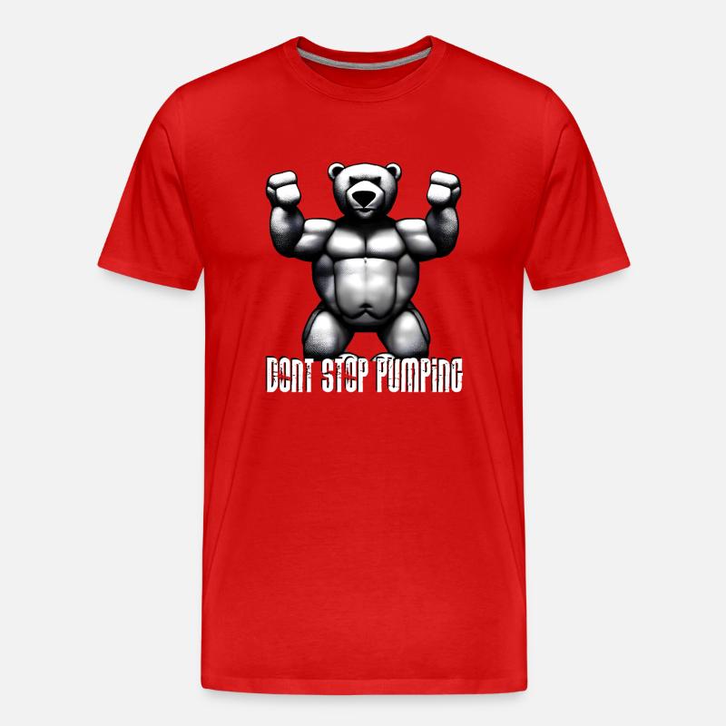 Don´t stop pumping - Männer Premium Bio T-Shirt - Rot