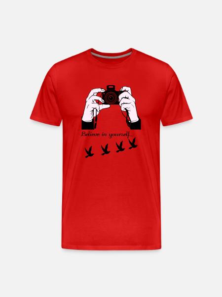 Photographer for passion - Men's Premium Organic T-Shirt - red