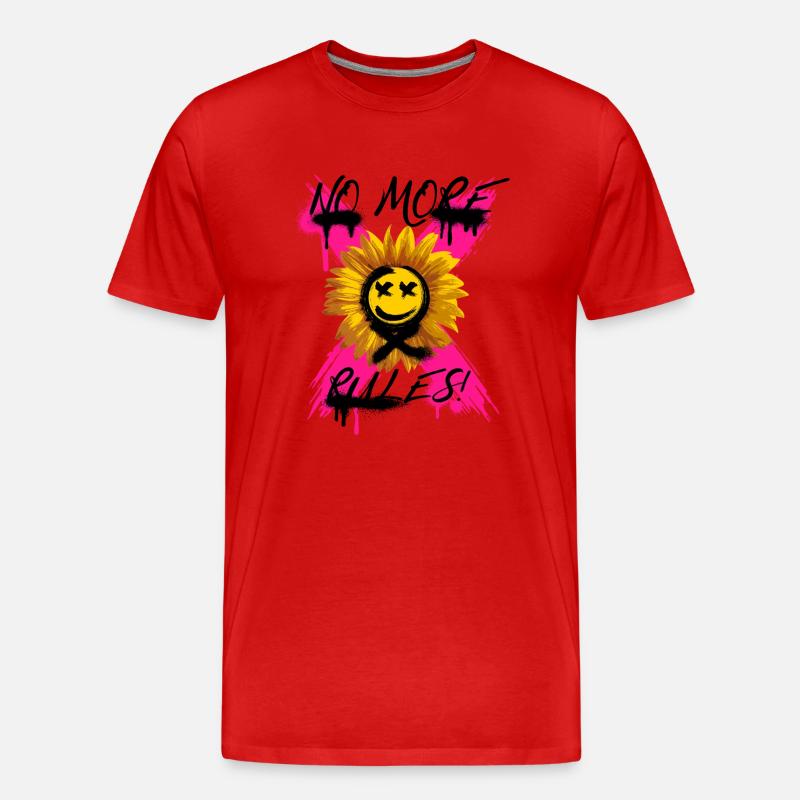 No More Rules a - Männer Premium Bio T-Shirt - Rot