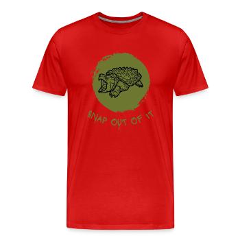 Snap out of it.. - Men's Premium Organic T-Shirt - red - Front - Damien (186cm)