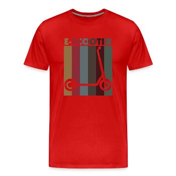 E-Scooter Scooter - T-shirt bio Premium Homme - rouge - Devant - Damien (186cm)