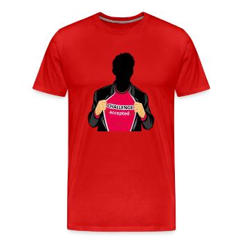 Challenge accepted - Men's Premium Organic T-Shirt - red - Front - Damien (186cm)