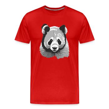 Stilisierter Baby-Panda - Männer Premium Bio T-Shirt - Rot - Vorne - Damien (186cm)