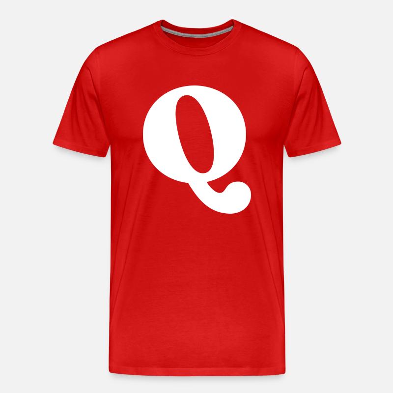 Buchstabe q - Männer Premium Bio T-Shirt - Rot