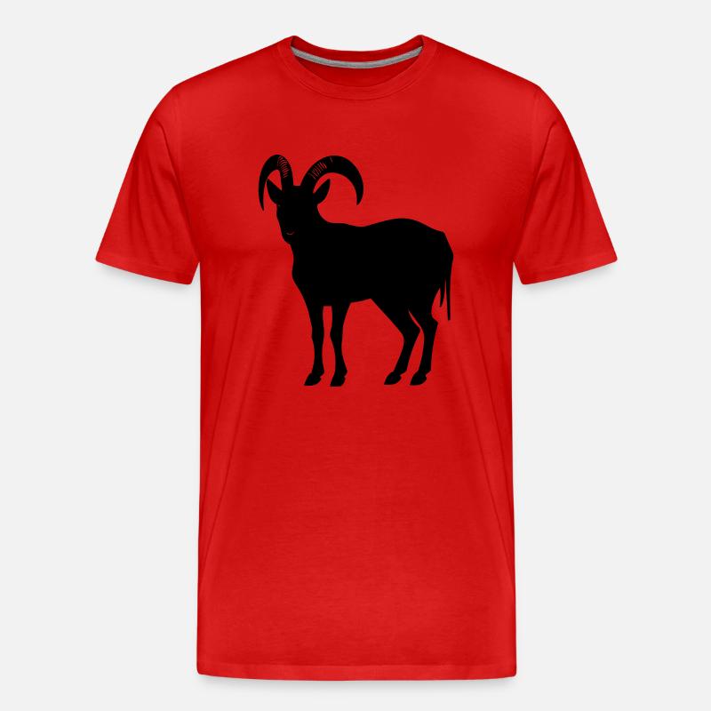 Ziege - Männer Premium Bio T-Shirt - Rot