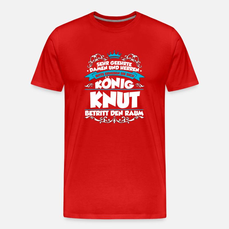 Knut Name Design - Männer Premium Bio T-Shirt - Rot