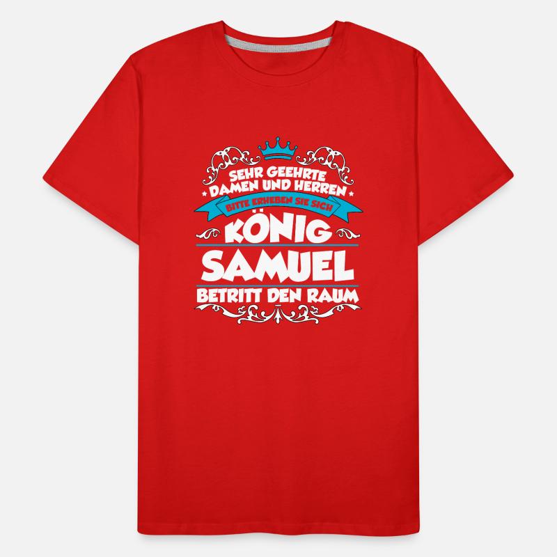 Samuel Name Design Männer Premium Bio T-Shirt