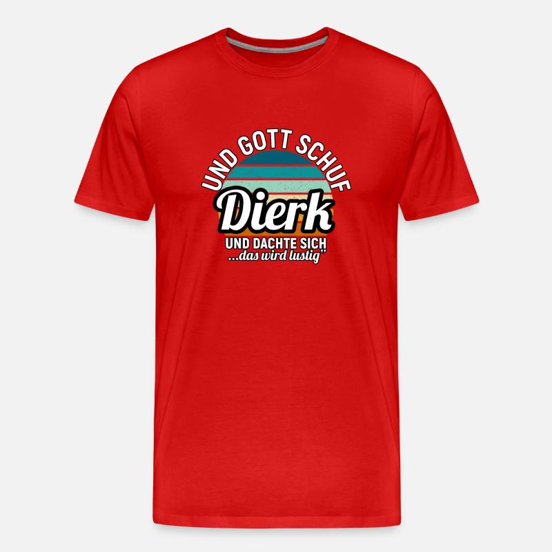 Dietmar - Männer Premium Bio T-Shirt - Rot