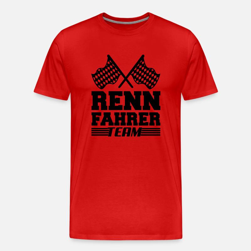 rennfahrer team - Männer Premium Bio T-Shirt - Rot