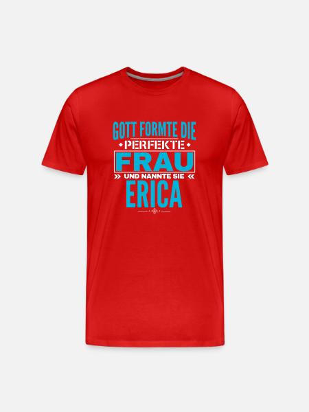 Conception du nom d’Erica - T-shirt bio Premium Homme - rouge