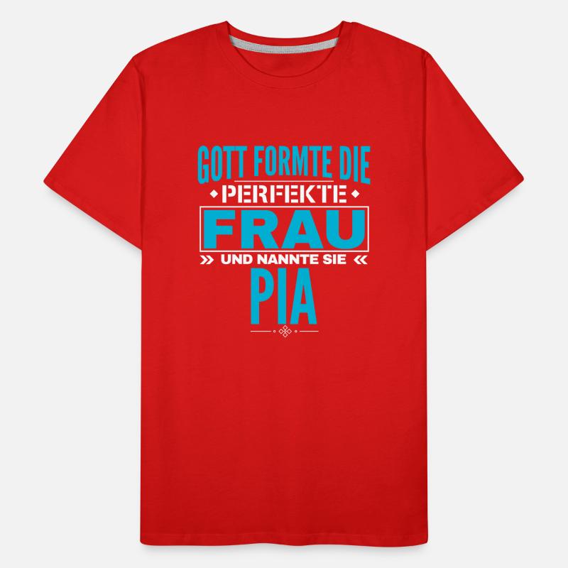 Conception du nom Pia T-shirt bio Premium Homme
