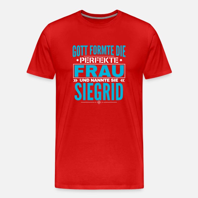 Conception de nom Siegrid - T-shirt bio Premium Homme - rouge