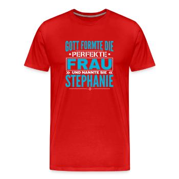 Conception de nom de Stéphanie - T-shirt bio Premium Homme - rouge - Devant - Damien (186cm)