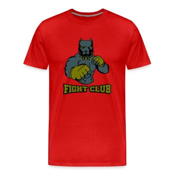 Club de combat de chasseurs de chiens - T-shirt bio Premium Homme - rouge - Devant - Damien (186cm)