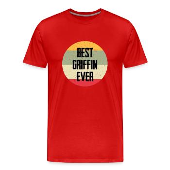 Best Griffin Ever - Men's Premium Organic T-Shirt - red - Front - Damien (186cm)