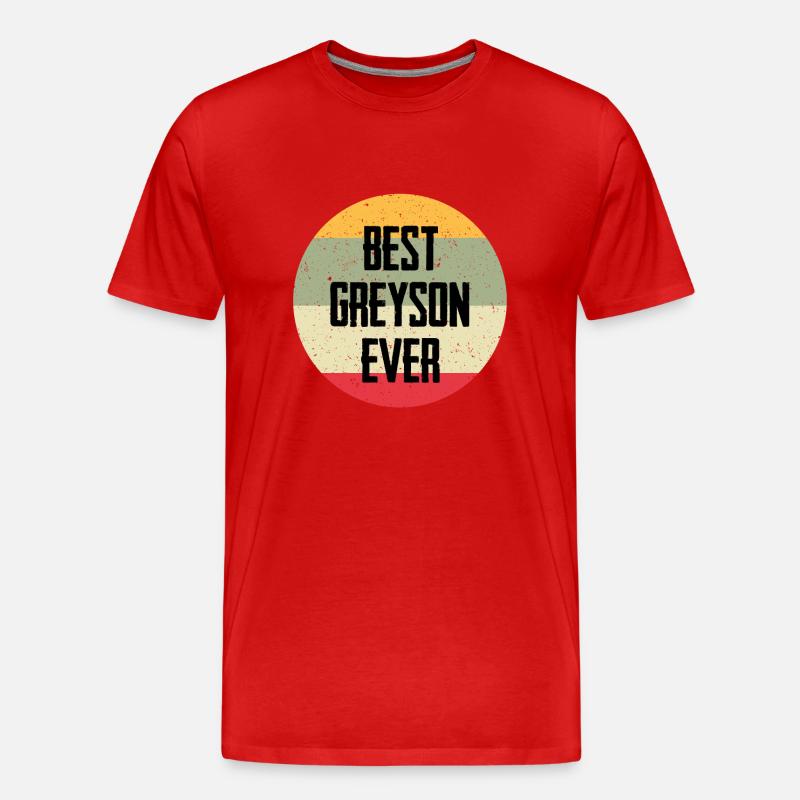 Best Greyson Ever - Männer Premium Bio T-Shirt - Rot