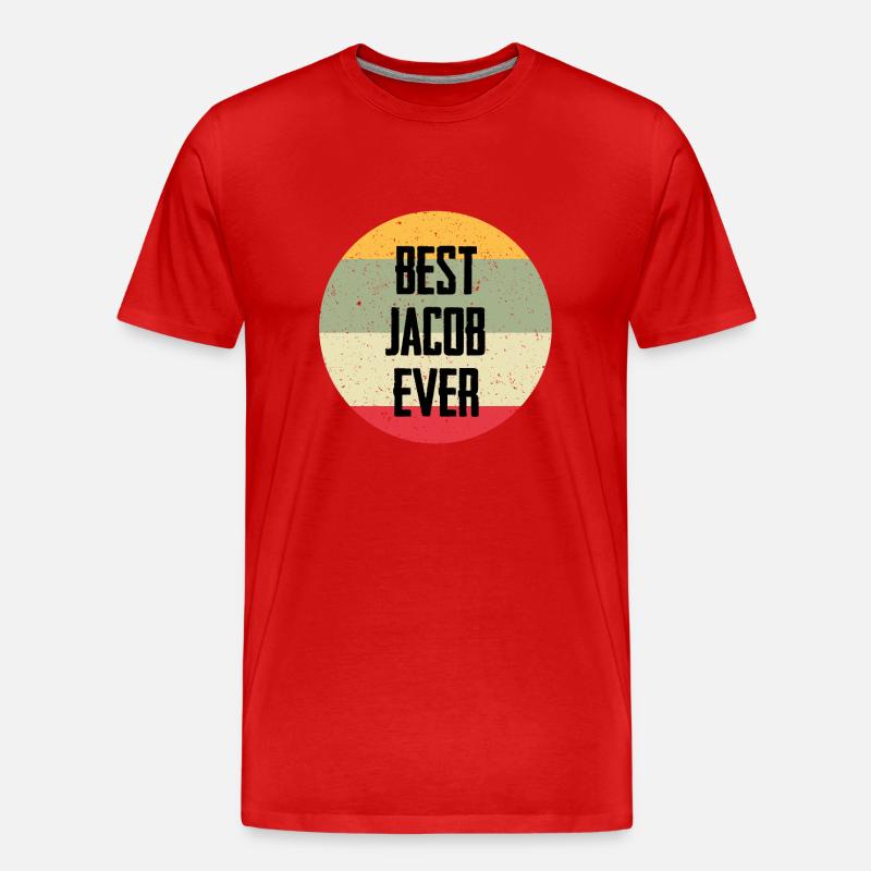 Best Jacob Ever - Männer Premium Bio T-Shirt - Rot