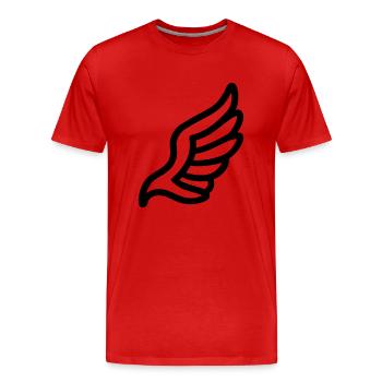 Engelsflügel - Männer Premium Bio T-Shirt - Rot - Vorne - Damien (186cm)