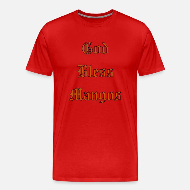 GodBlessMangos - Männer Premium Bio T-Shirt - Rot
