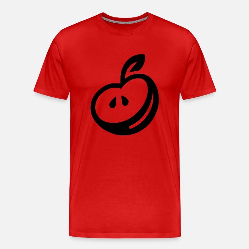 Apfel - Männer Premium Bio T-Shirt - Rot