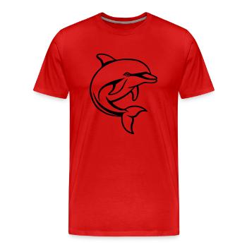 Bande dessinée Delfin - T-shirt bio Premium Homme - rouge - Devant - Damien (186cm)