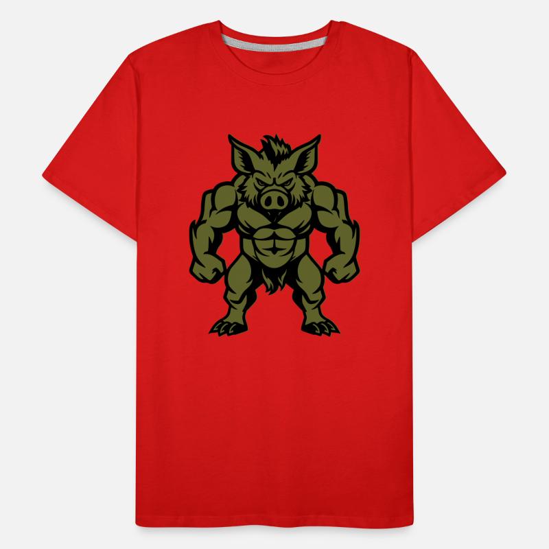 Wild Boar Comic Men's Premium Organic T-Shirt