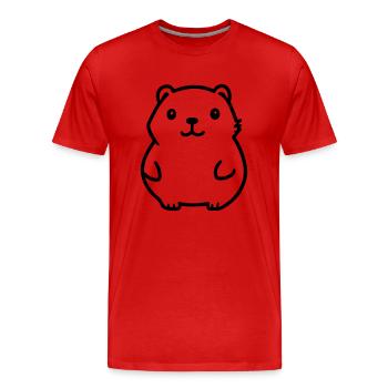 Murmeltier - Männer Premium Bio T-Shirt - Rot - Vorne - Damien (186cm)