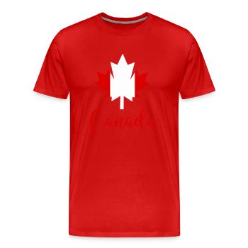 kanada canada ahornblatt - Männer Premium Bio T-Shirt - Rot - Vorne - Damien (186cm)