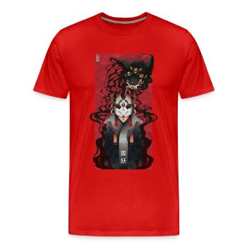 Maître démoniaque - T-shirt bio Premium Homme - rouge - Devant - Damien (186cm)