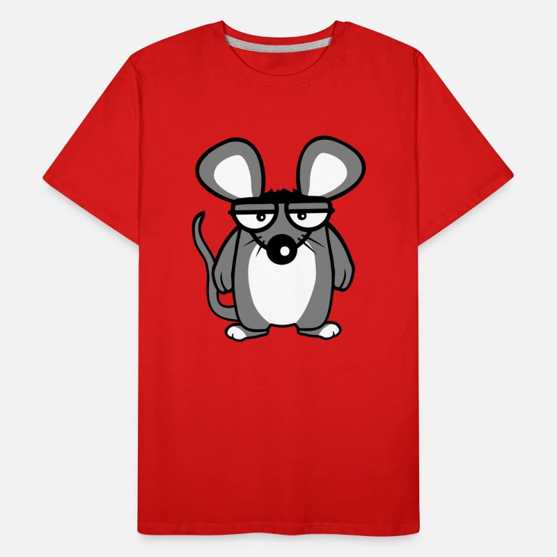 Maus Guckt Böse Wütend Frustriert Sauer Aggressiv Männer Premium Bio T-Shirt