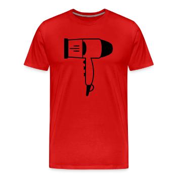 Seche cheveux - T-shirt bio Premium Homme - rouge - Devant - Damien (186cm)