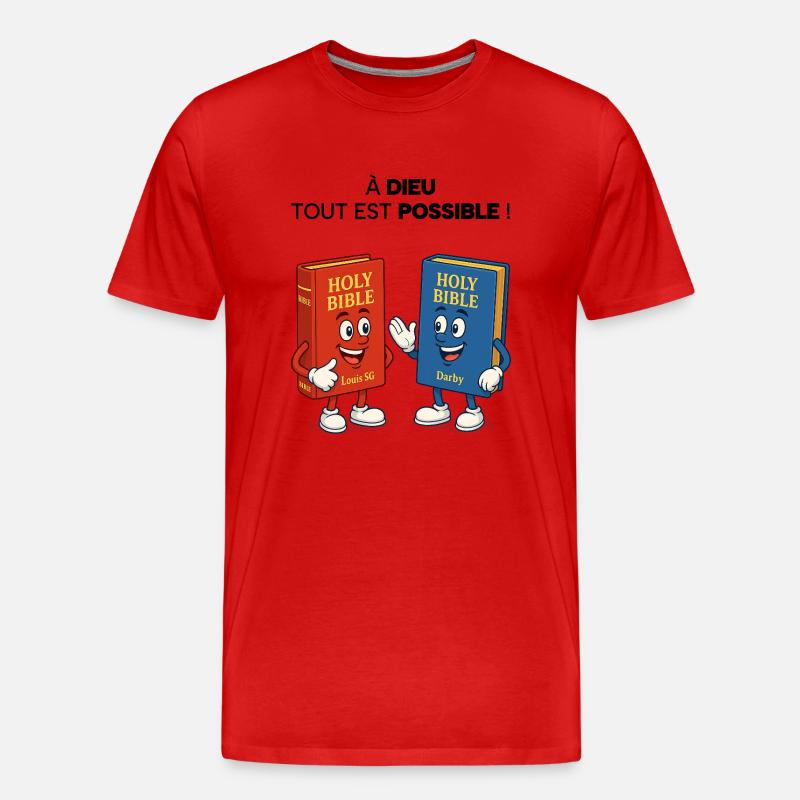 Bible T-Shirt - Men's Premium Organic T-Shirt - red