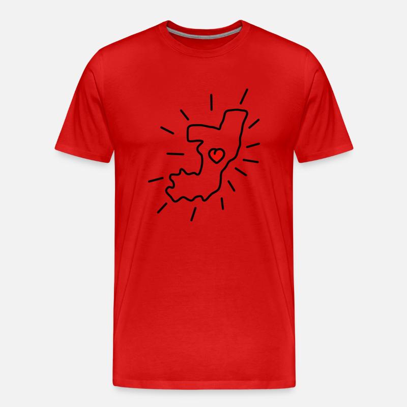 Kongo einfach - Männer Premium Bio T-Shirt - Rot