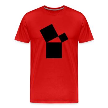 mathe - Männer Premium Bio T-Shirt - Rot - Vorne - Damien (186cm)