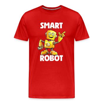 Smart Robot - Men's Premium Organic T-Shirt - red - Front - Damien (186cm)