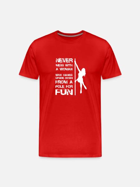 Pole dance woman gift - Men's Premium Organic T-Shirt - red