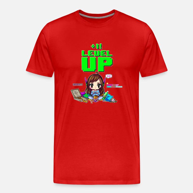 dva Stufe nach oben - Männer Premium Bio T-Shirt - Rot