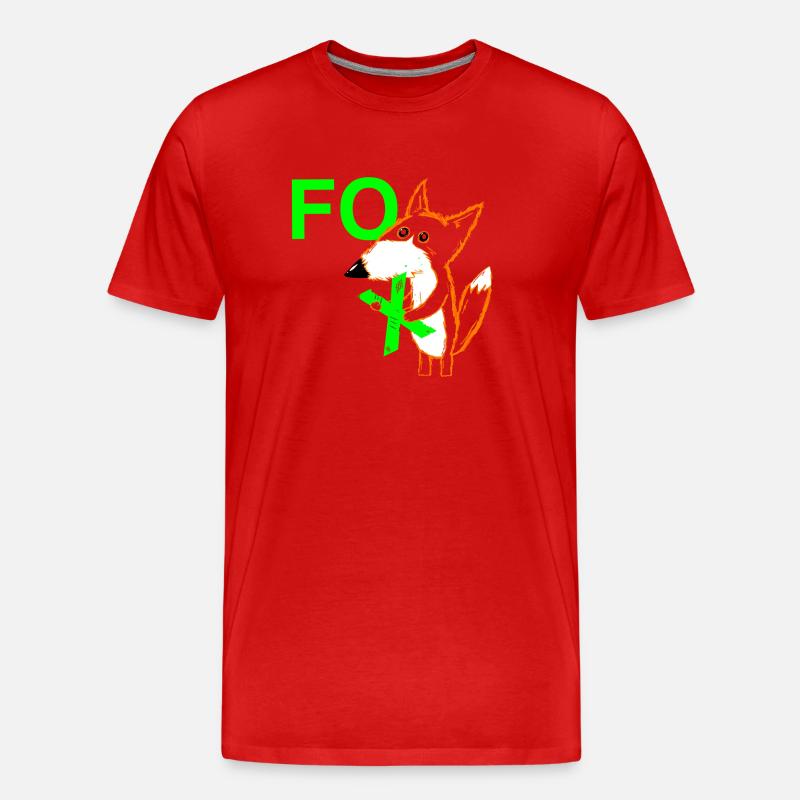 Das X in FOX - Männer Premium Bio T-Shirt - Rot