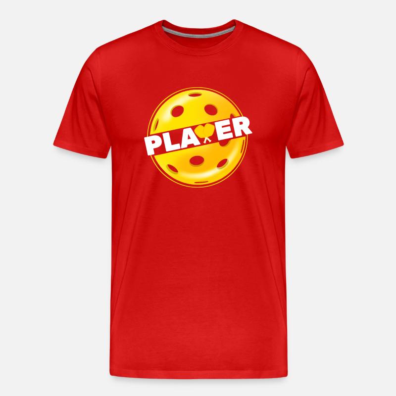 Pickleball-Spieler - Männer Premium Bio T-Shirt - Rot