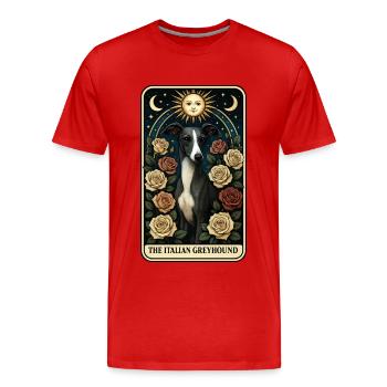 Italienisches Windspiel - Männer Premium Bio T-Shirt - Rot - Vorne - Damien (186cm)